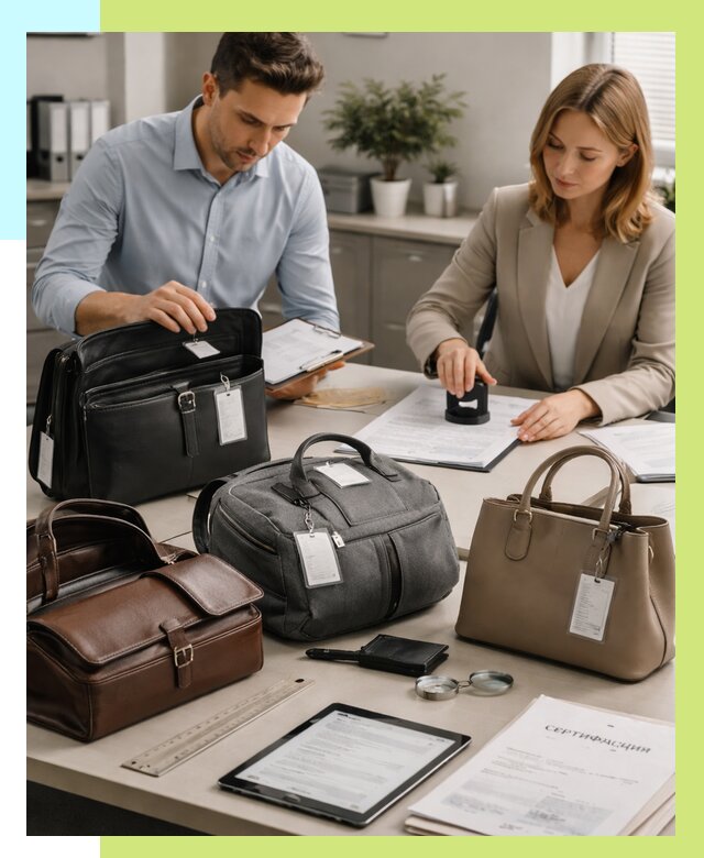 Сертификация сумок в Соли-Илецке от 7814 руб. | Алешин-Сои