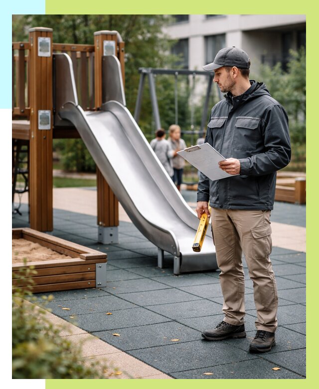 Сертификация детских площадок в Соли-Илецке от 26045 р. | Алешин-Сои