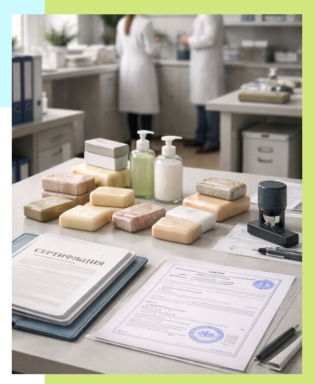 Сертификация мыла и сертификат на мыло в Соли-Илецке от 12502 | Алешин-Сои